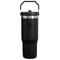 Stanley IceFlow Stainless Steel Tumbler - Vacuum Insulated Water Bottle for Home, Office or Car Reusable Cup with Straw Leak Resistant Flip Cold for 12 Hours or Iced for 2 Days, Black 2.0, 30oz