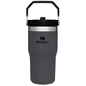 Stanley IceFlow Stainless Steel Tumbler with Straw - Vacuum Insulated Water Bottle for Home, Office or Car Reusable Cup with Straw Leak Resistant Flip Cold for 12 Hours or Iced for 2 Days (Charcoal)