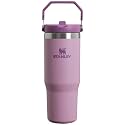 Stanley IceFlow Stainless Steel Tumbler with Straw - Vacuum Insulated Water Bottle for Home, Reusable Cup with Straw Leakproof Flip - Cold for 12 Hours or Iced for 2 Days, 30 Oz, Lilac