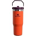 Stanley IceFlow Stainless Steel Tumbler with Straw - Vacuum Insulated Water Bottle for Home, Reusable Cup with Straw Leakproof Flip - Cold for 12 Hours or Iced for 2 Days, 30 Oz, Tigerlily Plum