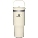 STANLEY IceFlow Stainless Steel Tumbler with Straw - Vacuum Insulated Water Bottle for Home, Office or Car - Reusable Cup with Straw Leakproof Flip - Cold for 12 Hours or Iced for 2 Days (Cream)