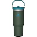 Stanley IceFlow Stainless Steel Tumbler - Vacuum Insulated Water Bottle for Home, Office or Car Reusable Cup with Straw Leak Resistant Flip Cold for 12 Hours or Iced for 2 Days, Spirulina, 30OZ