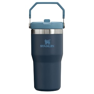 stanley iceflow stainless steel tumbler - vacuum insulated water bottle for home office or car reusable cup with straw leak resistant flip cold for 12 hours or iced for 2 days navy 20 oz  059 l