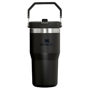 stanley iceflow stainless steel tumbler with straw - vacuum insulated water bottle for home office or car reusable cup leakproof flip cold 12 hours iced 2 days 20 oz black 20
