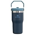 Stanley IceFlow Stainless Steel Tumbler - Vacuum Insulated Water Bottle for Home, Office or Car Reusable Cup with Straw Leak Resistant Flip Cold for 12 Hours or Iced for 2 Days, Navy, 20 oz / 0.59 L