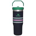 Stanley IceFlow Flip Straw Tumbler with Handle 30 oz | Twist On Lid and Flip Up Straw | Leak Resistant Water Bottle | Insulated Stainless Steel |BPA-Free | Navy Mesh