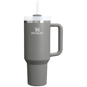 stanley quencher h20 tumbler with handle and straw 40 oz  flowstate 3-position lid  cup holder compatible for travel  insulated stainless steel cup  bpa-free  stone