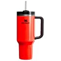 Stanley Quencher H2.0 Tumbler with Straw 40 oz | Flowstate 3-Position Lid | Cup Holder Compatible for Travel | Insulated Stainless Steel Cup | BPA-Free | Neon Orange