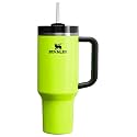Stanley Quencher H2.0 Tumbler with Straw 40 oz | Flowstate 3-Position Lid | Cup Holder Compatible for Travel | Insulated Stainless Steel Cup | BPA-Free | Neon Yellow