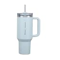 STANLEY Quencher H2.0 FlowState Stainless Steel Vacuum Insulated Tumbler with Lid and Straw for Water, Iced Tea or Coffee (Sky Blue, 40 oz)