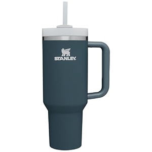 stanley quencher h20 tumbler with handle and straw 40 oz  flowstate 3-position lid  cup holder compatible for travel  insulated stainless steel cup  bpa-free  stormy sea