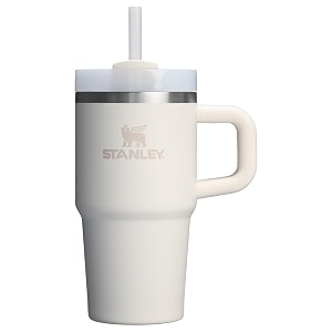 stanley quencher h20 tumbler with handle and straw 20 oz  flowstate 3-position lid  cup holder compatible for travel  insulated stainless steel cup  bpa-free  cream 20