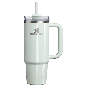 stanley quencher h20 tumbler with handle and straw 30 oz  flowstate 3-position lid  cup holder compatible for travel  insulated stainless steel cup  bpa-free  mist picnic stripe