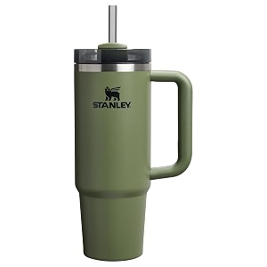 stanley quencher h20 tumbler with handle and straw 30 oz  flowstate 3-position lid  cup holder compatible for travel  insulated stainless steel cup  bpa-free  dried pine