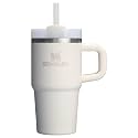 Stanley Quencher H2.0 Tumbler with Handle and Straw 20 oz | Flowstate 3-Position Lid | Cup Holder Compatible for Travel | Insulated Stainless Steel Cup | BPA-Free | Cream 2.0