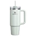 Stanley Quencher H2.0 Tumbler with Handle and Straw 30 oz | Flowstate 3-Position Lid | Cup Holder Compatible for Travel | Insulated Stainless Steel Cup | BPA-Free | Mist Picnic Stripe