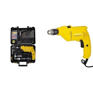stanley sdh600kp 600w 13mm corded hammer drill machine amp hand tool kit for home diy amp professional