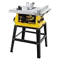 STANLEY SST2001-IN 2000W 254mm Table Saw With Frame, 4900 RPM, For Heavy-Duty Applications & Cutting Plywood, Compatible with 10” Cutting Blades, 1 Year Warranty, Yellow and Black