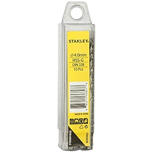 stanley sta50044b10-in hss 4mm drill machine bit pack of 10