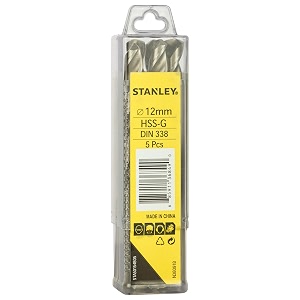 stanley sta50154b05-in hss 12mm drill machine bit pack of 5