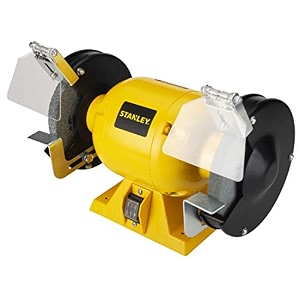 stanley stgb3715 373w 152mm bench grinder yellow with 2 eye shields