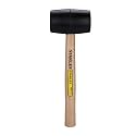 STANLEY STHT57528-8 Rubber Mallet Hammer for Masonry, Woodwork, Fittings for Home, DIY, Mechanic, Industrial &amp; Professional Use, 680 gm, Used to Drive Nails, Fit Parts &amp; Break Objects, YELLOW &amp; BLACK