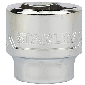 stanley stmt72930-8b 38-inch 22mm chrome vanadium steel 6 point standard socket silver