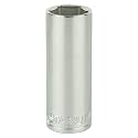 STANLEY STMT73335-8B 1/2-inch 22mm Chrome Vanadium Steel 6 Point Deep Socket (Silver)