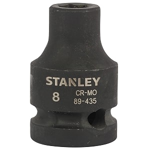 stanley stmt89435-8b chrome-molybdenum steel 6 point impact socket 12 inch 8 mmblack
