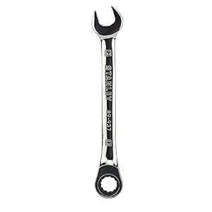 stanley stmt89937-8b 12mm combination stainless steel reversible ratcheting spanners silver