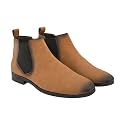 STANPHORD Men Glossy Chelsea Ankle Boots 