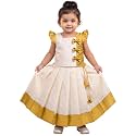 Stanwells Kids Baby Girl Dress Cream Pattu