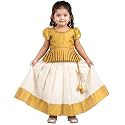 Stanwells Kids Baby Girl Dress Cream Pattu