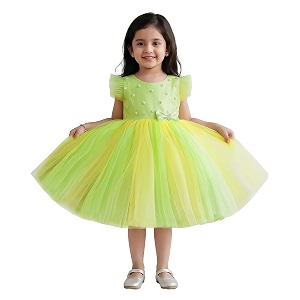 Stanwells Kids Baby Girl Peacock Blue Net