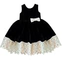 Stanwells Kids Dress for Girls Black Velvet