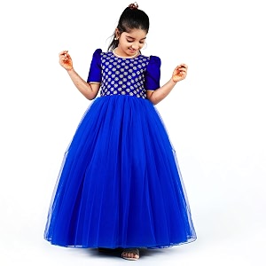 Stanwells Kids Dress for Girls Embroiderd Full