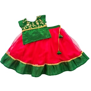 Stanwells Kids Girls Pea Green Red