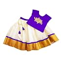 Stanwells Kids Onam Dress for Baby Girls Cotton Silk Pattu Pavadai Lehenga Choli Set Traditional South Indian Ethnic Wear 6 Months-7 Yeasrs