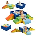6PCS Soft Foam Climbing Blocks for Toddlers with Ball Pit Climbing Toys