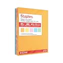Staples Recycled Pastel Multipurpose Paper, 8.5x11, Assorted, 400 Sht