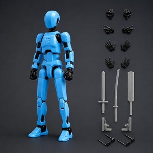 star-3d dummy13 fully articulated action figure  3d printed robot assembly kit  54 inch tall poseable toy  dynamic poses  diy collectible model  made in india