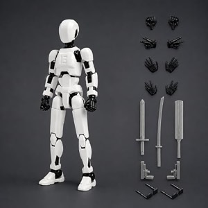 star-3d dummy13 fully articulated action figure  3d printed robot assembly kit  54 inch tall poseable toy  dynamic poses  diy collectible model  made in india