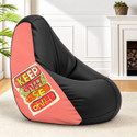 STAR 5XL Printed Bean Bag Filled with Beans, Premium Bean Bag Chair, Bean Bag Sofa Chair, Teardrop Bean Bag  With Bean Filling