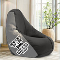 STAR 5XL Printed Bean Bag Filled with Beans, Premium Bean Bag Chair, Bean Bag Sofa Chair, Teardrop Bean Bag  With Bean Filling
