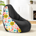 STAR 5XL Printed Bean Bag Filled with