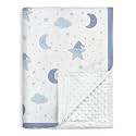 Star Baby Blanket 30 x 40 Inches for Boys Girls, Toddler Newborn Infant, Soft Plush Receiving Blanket with Dotted Back, Gifts for Christmas Birthday Baby Shower