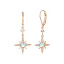 Star Earrings for Women 925 Sterling Silver Star Dangling Drop Earrings with Moonstone/Zircon Jewelry Gifts for Women
