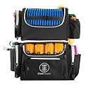 STAR FRAME Brick 3.0 Disc Golf Bag With Cooler | Large Insulated Built-in Cooler with 24-Can Capacity | 16-Disc Frisbee Golf Backpack | Light Durable Black Disc Golf Bag | Huge Storage & Putter Pocket