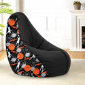 STAR Jumbo 6XL Printed Bean Bag Filled with Beans, Premium Bean Bag Chair, Bean Bag Sofa, Teardrop Bean Bag  With Bean Filling