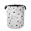 Star Laundry Basket Collapsible Laundry Hamper with Handle, Oxford Clothes Storage Bin for Bathroom Bedroom Room Decor 16" X 20.8"